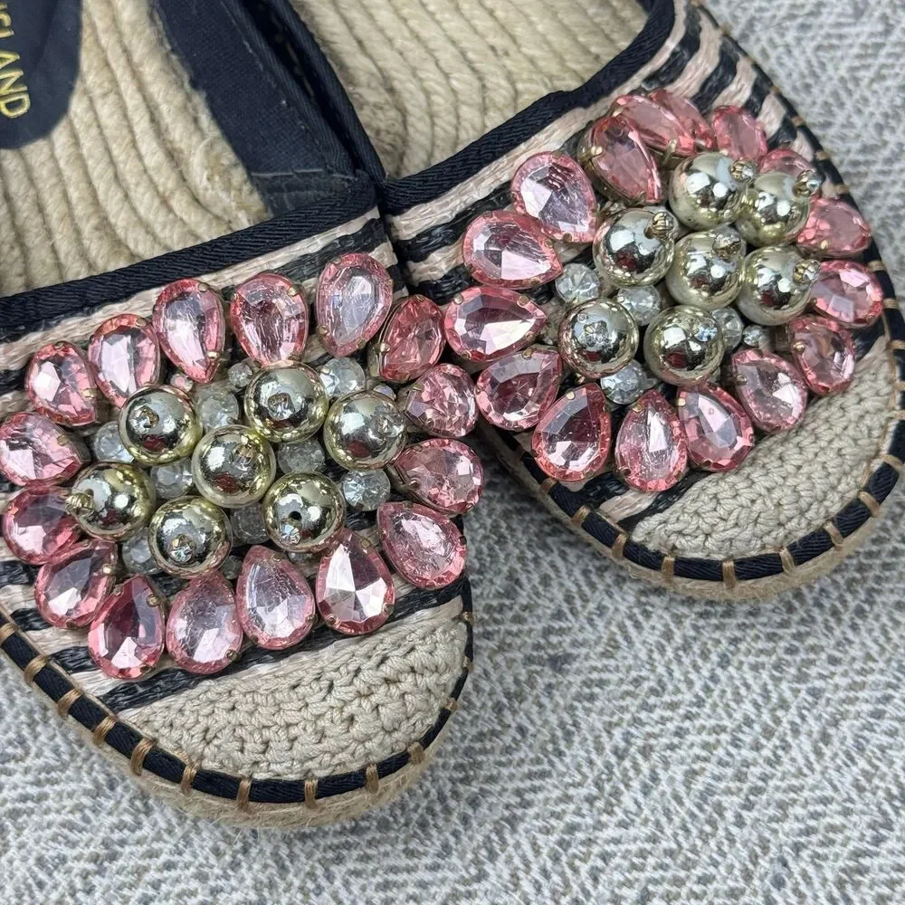 RIVER ISLAND EMBELLISHED ESPADRILLES FLAT SHOES 3/36